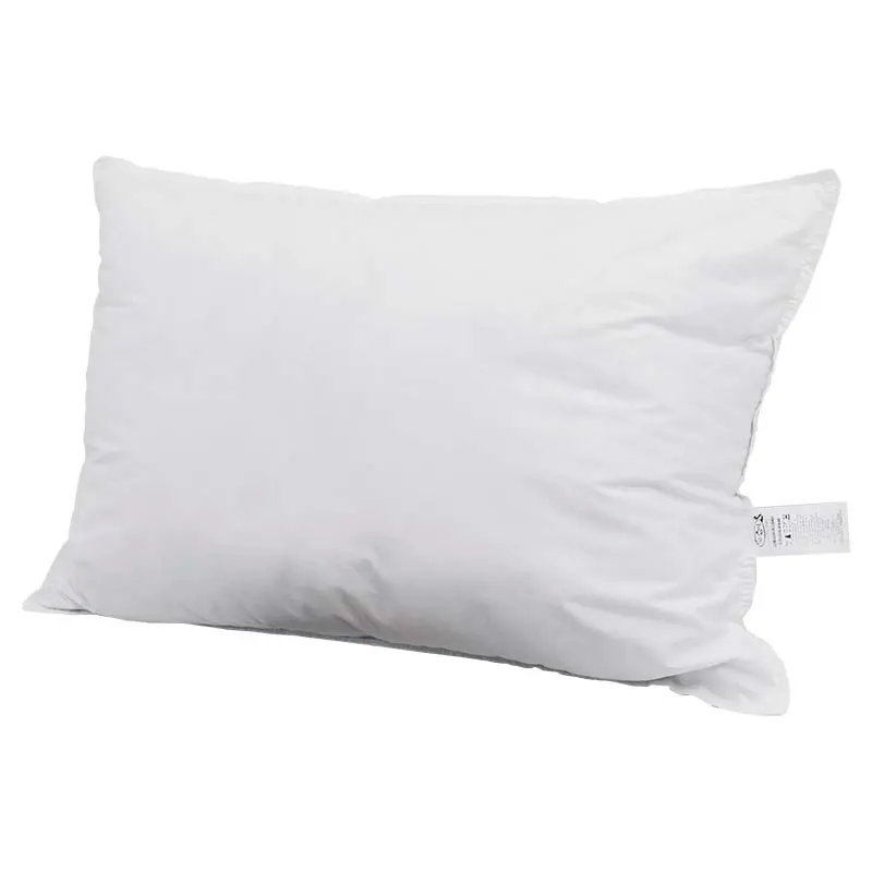 Set 2 almohadas queen algodón relleno pluma de ganso sintética