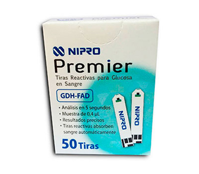 NIPRO TIRAS REACTIVAS PREMIER X50