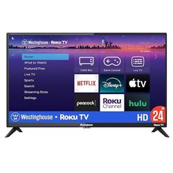 Westinghouse Roku 24 Inch HD Smart TV, Dolby Audio, Apple AirPl