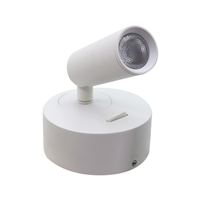 Reflector Led Blanco Con Interruptor 3 W 3 K