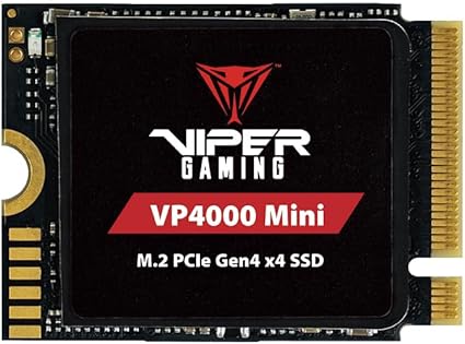 HD INTERNO SOLIDO 1TB PATRIOT VP4000 MINI M.2 2230 PCIe GEN4 X4 NVME 5000MB/S / 3500MB/S VP4000M1TBM23 NEGRO