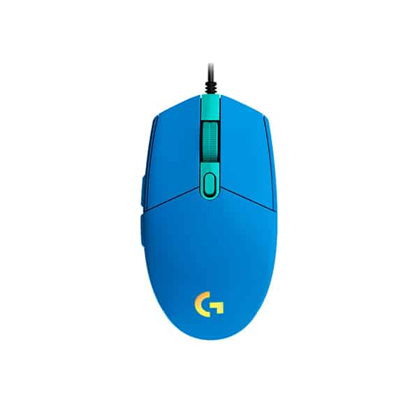 Logitech Mouse gaming alámbrico azul
