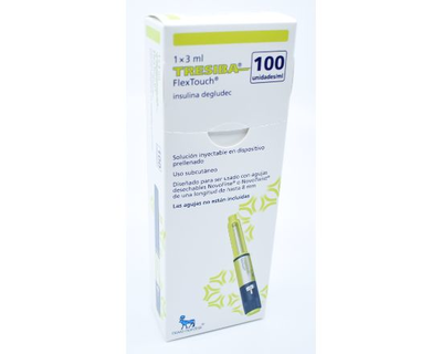Insulina Degludec Tresiba FlexTouch 1 cartuchos de 3 mL