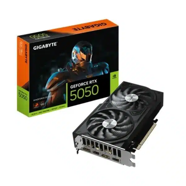 Tarjeta de Video Gigabyte Geforce RTX 5050 Windforce OC V2 8G GDDR6 – Negro