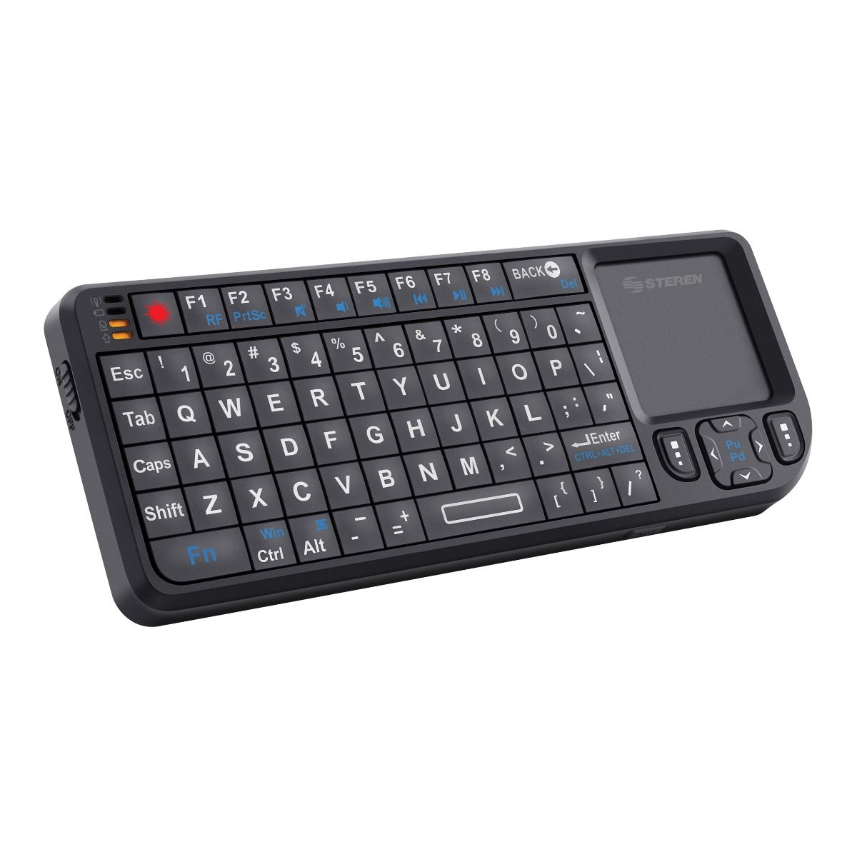 Teclado inalámbrico con touch pad para Smart TV, con apuntador láser