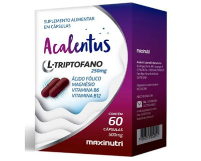 Acalentus, L-Triptofano, 500 mg, 60 Capsulas