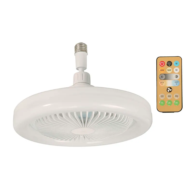 Ventilador enroscable 20w e27 con luz led ajustable 3,000 - 6,500k blanco Designer