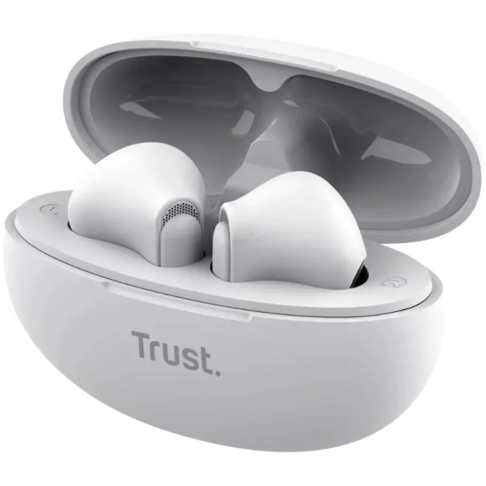Trust audifonos bluetooth intraaurales color blanco microf c/cancelacion de ruido – 25173