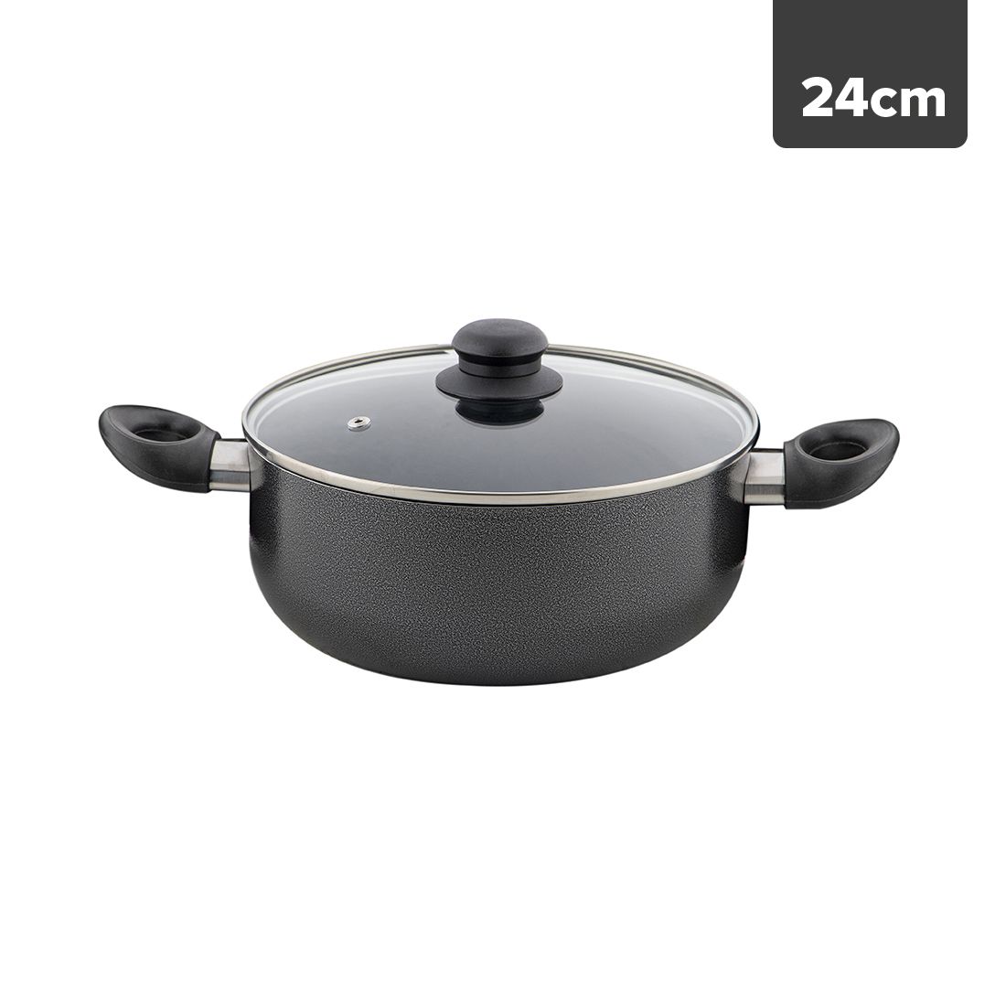 Olla antiadherente con tapa aluminio 24cm