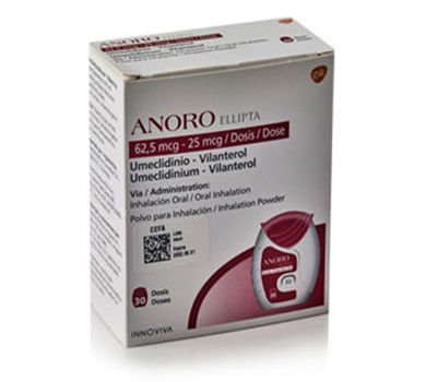 ANORO ELLIPTA 62.5 / 25 mg INHALADOR ORAL