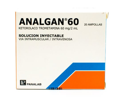 Analgan 60 mg/2 ml IM/IV 1 ampolla