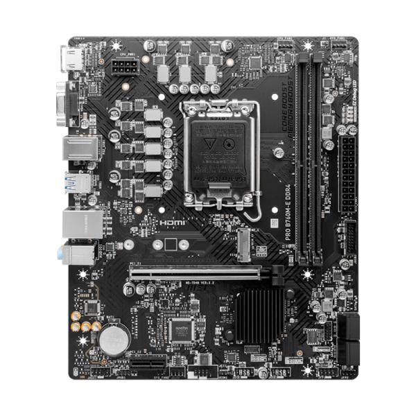 Tarjeta Madre MSI Pro B760M-e DDR4 LGA 1700 M-ATX – Negro