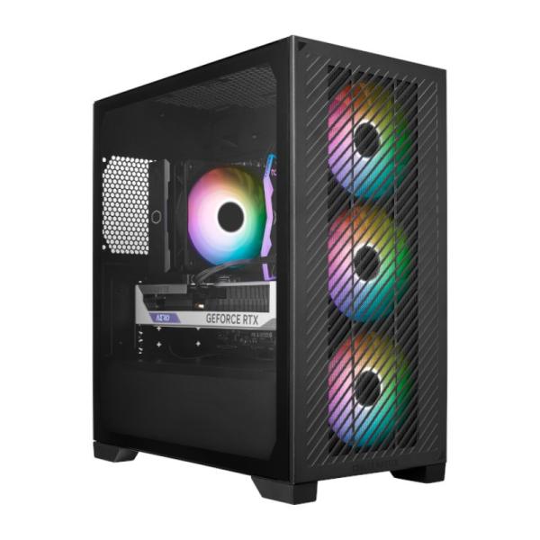Case Cooler Master Gaming RGB Mini Tower Elite 301 Ventiladores 3 de 120MM con Vidrio Lateral y Malla Frontal – Negro