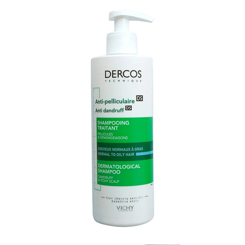 Vichy Shampoo Anticaspa Dercos DS para cabello graso 390ml