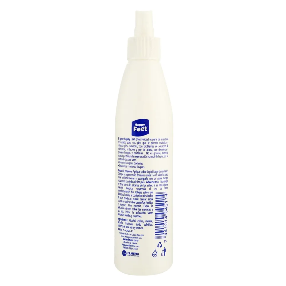 Desodorante Happy Feet en spray para pies con aloe vera - 240 ml