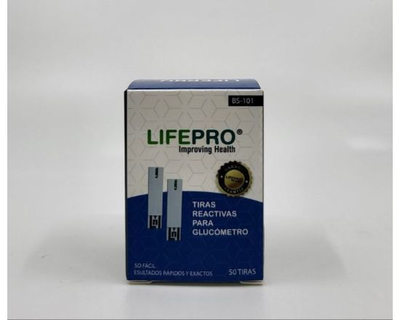 Lifepro, BG-101, Tiras reactivas, 50 tiras