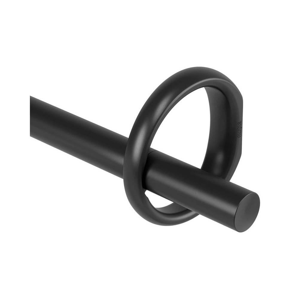 Cortinero 42-120 pulg ringlet negro