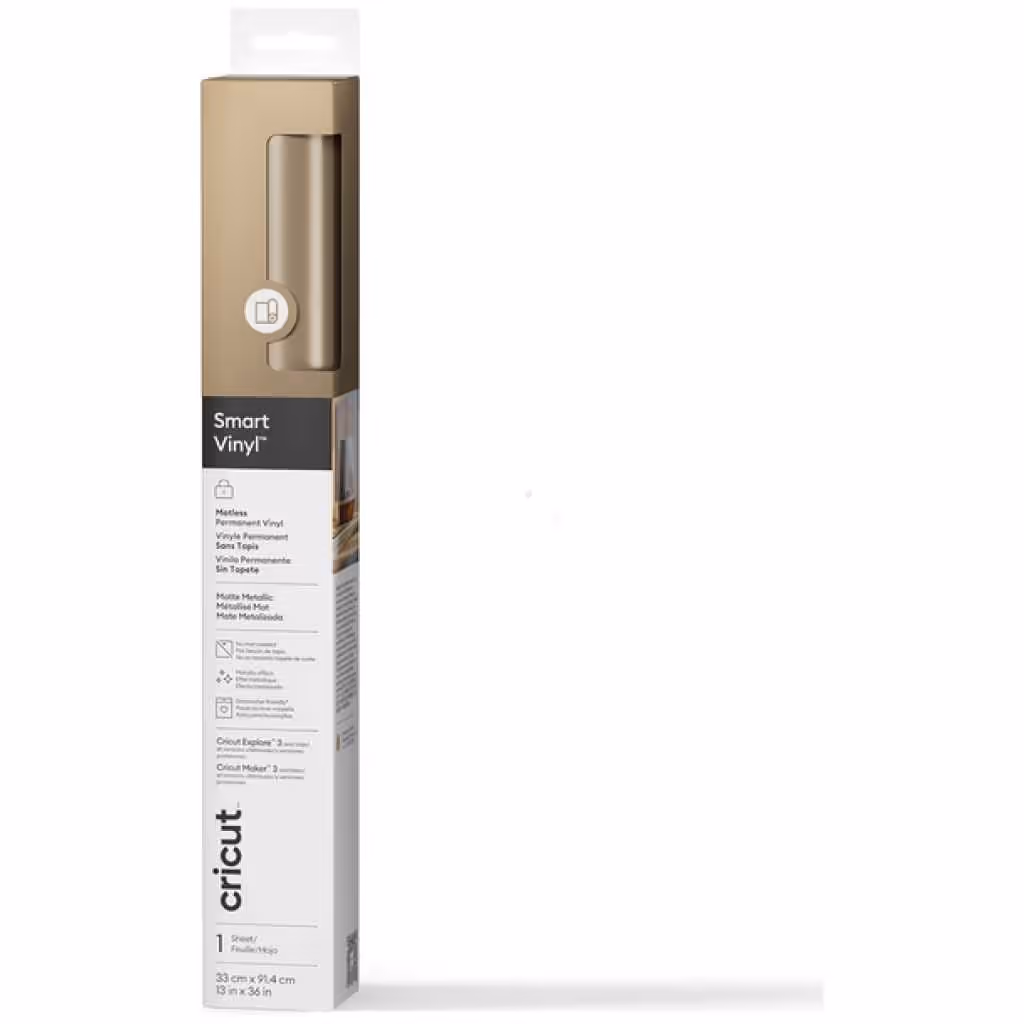 Vinil adhesivo permanente Cricut Smart Matte Metallic Champagne 33cm x 0.9m