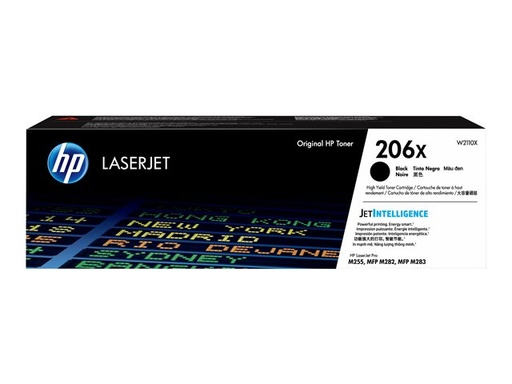 Cartucho de Tóner Negro HP LaserJet 206X W2110X