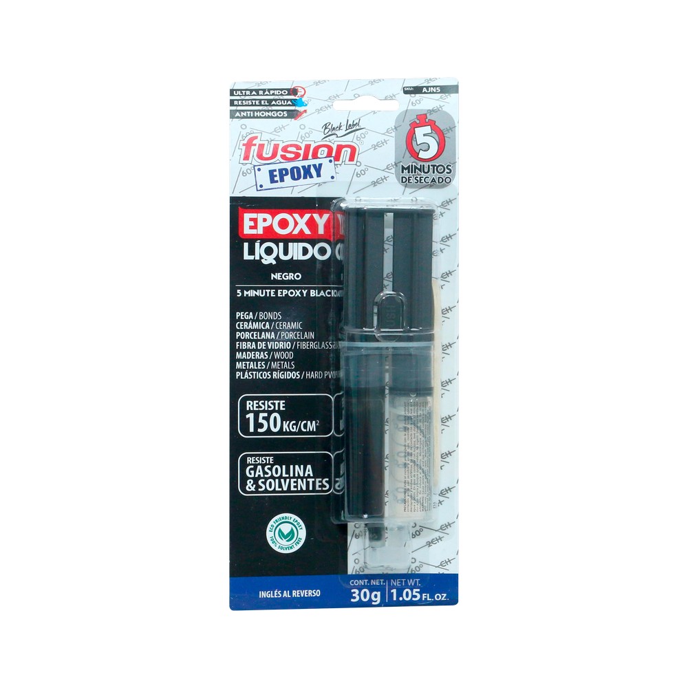 Pegamento epoxico uso general negro 30 g (1.05 oz)