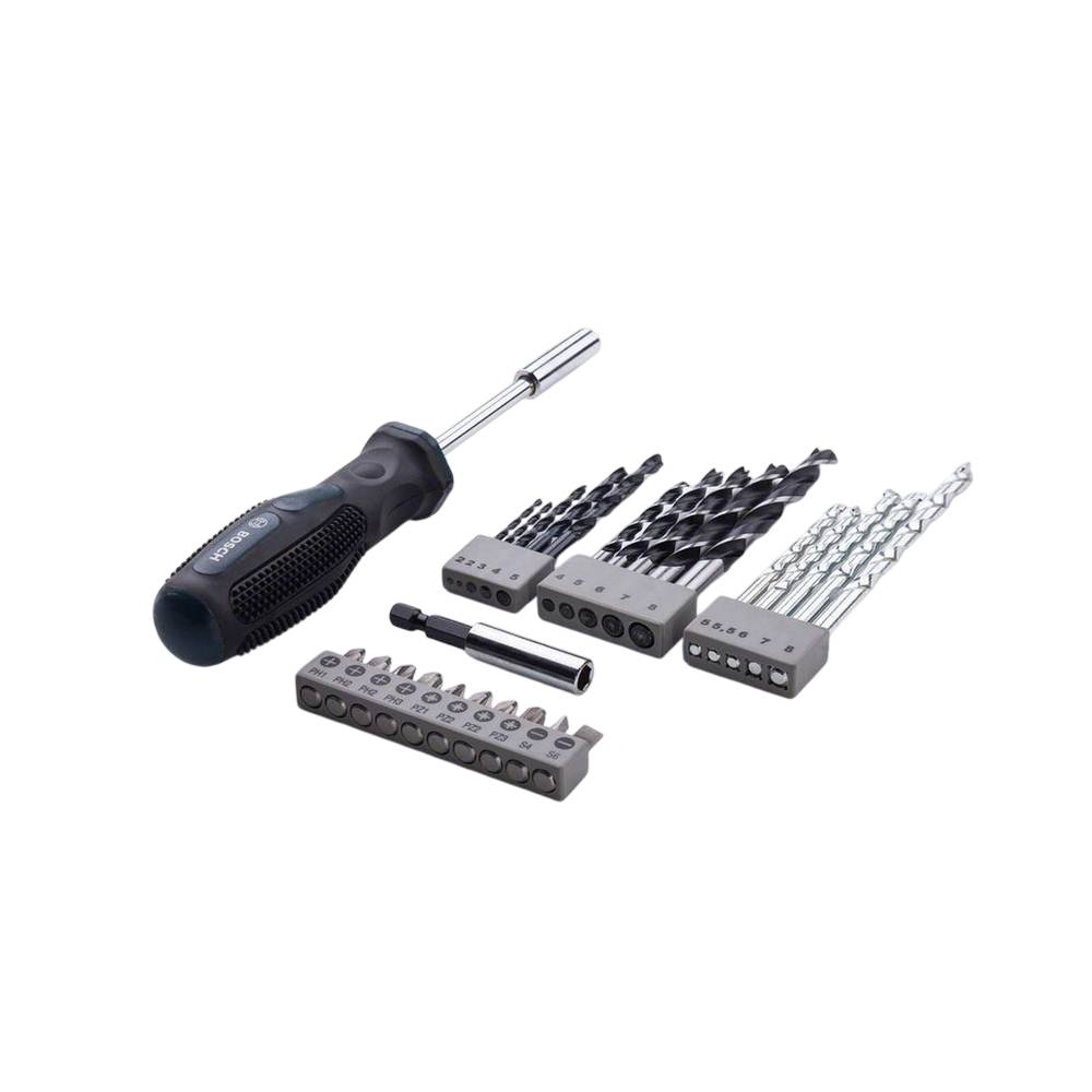 Juego de puntas y brocas para metal madera y concreto 27 piezas