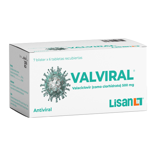VALVIRAL TABLETAS 500 MG