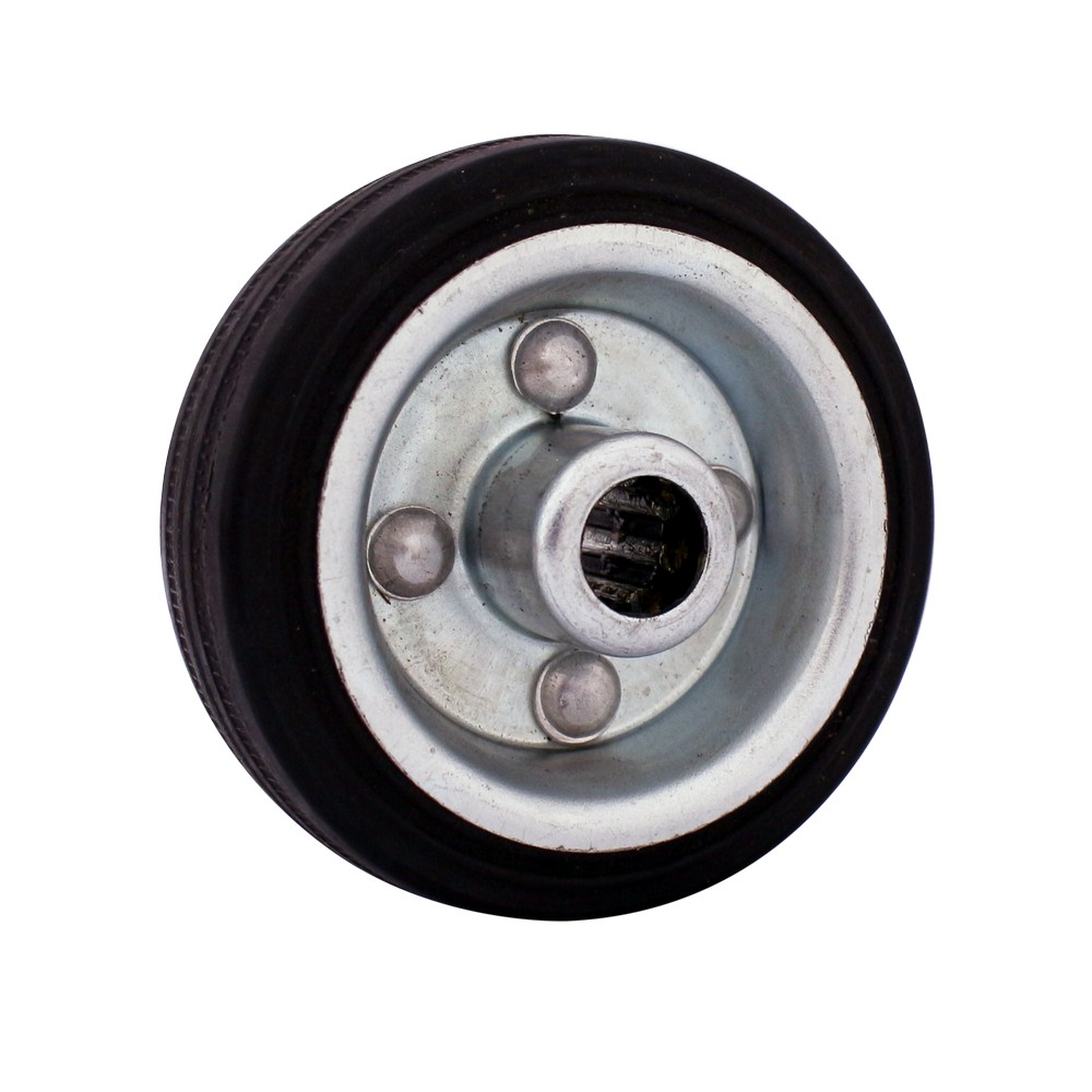 Rueda solida de hule 80 mm 50kg