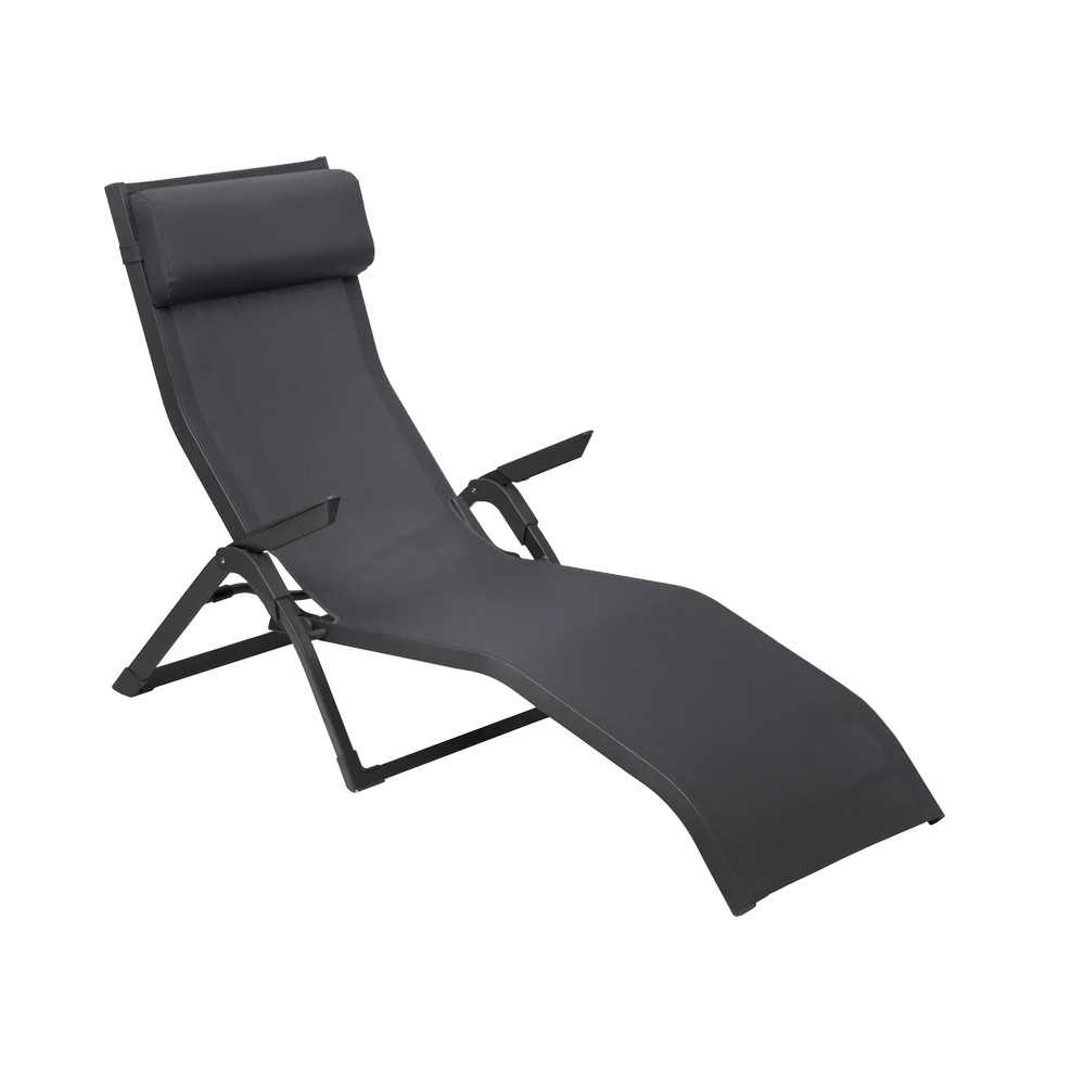 Silla chaise lounge aluminio gris hesperide