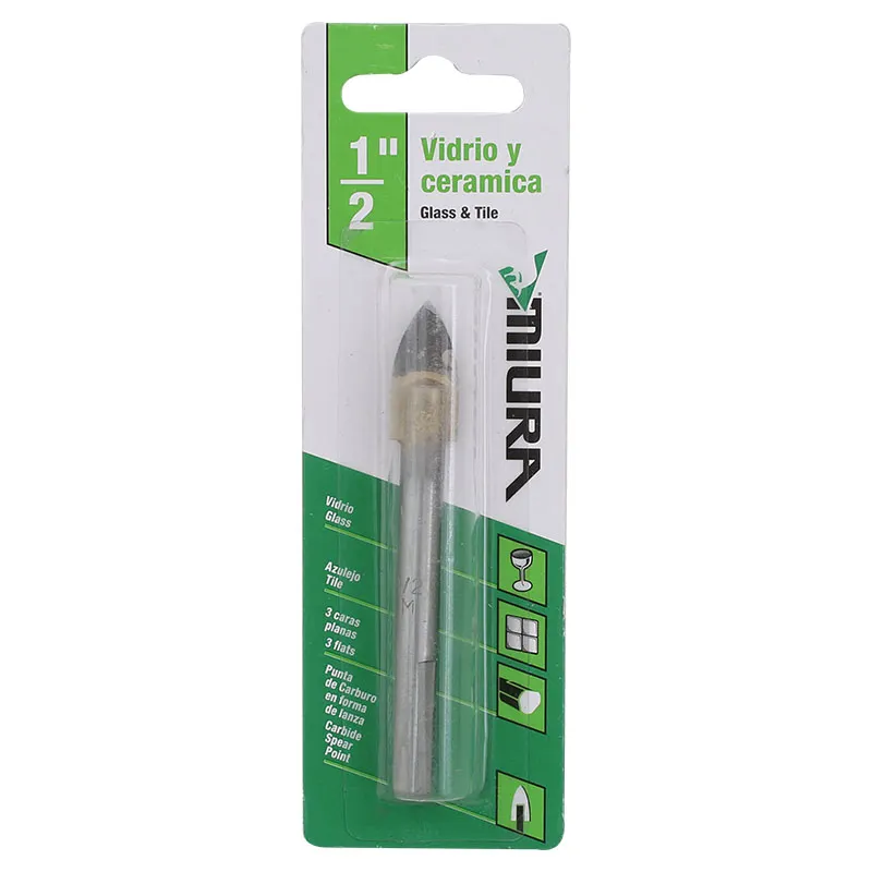 Broca para vidrio 1/2"