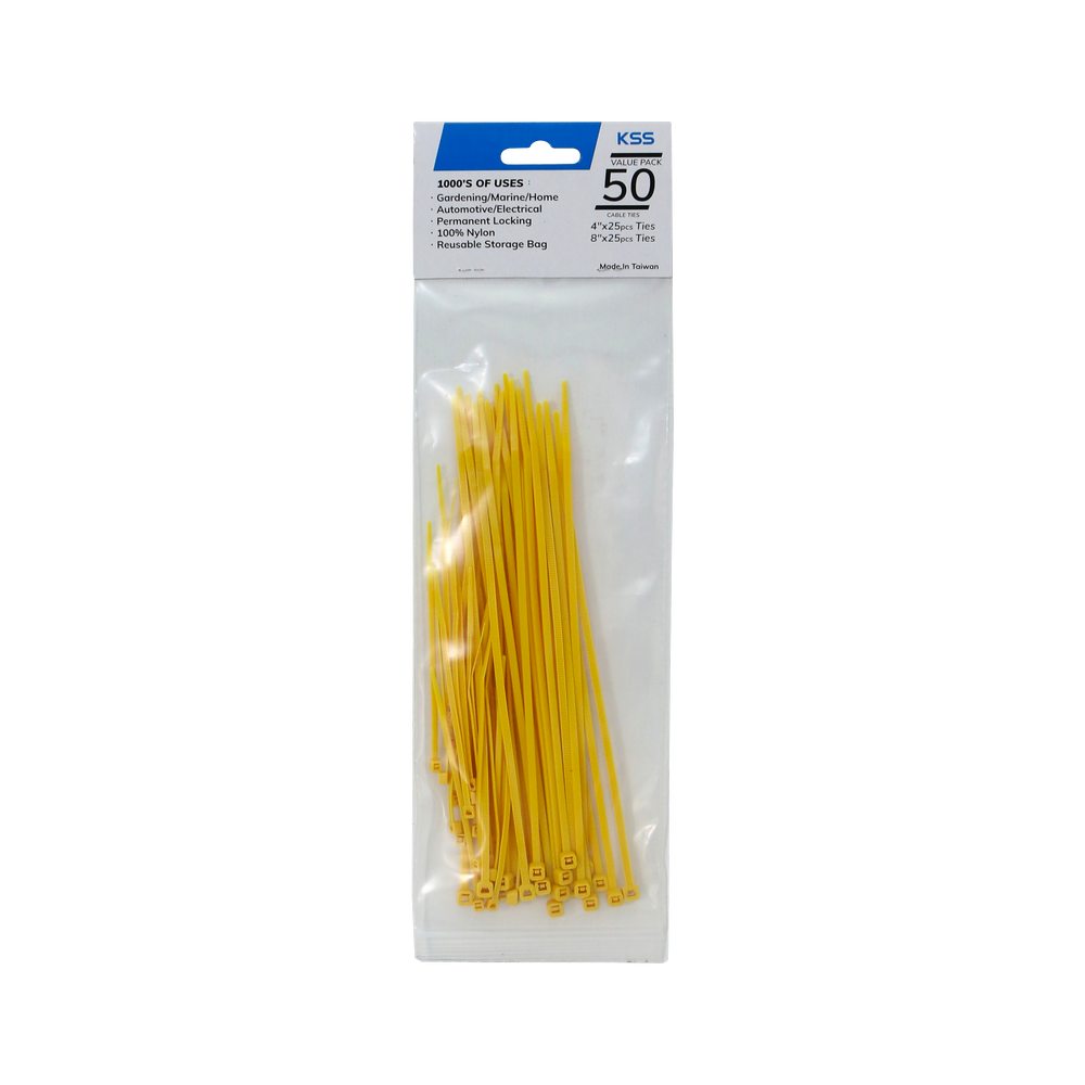 Amarra plastica 4-8 pulg set de 50 pzas
