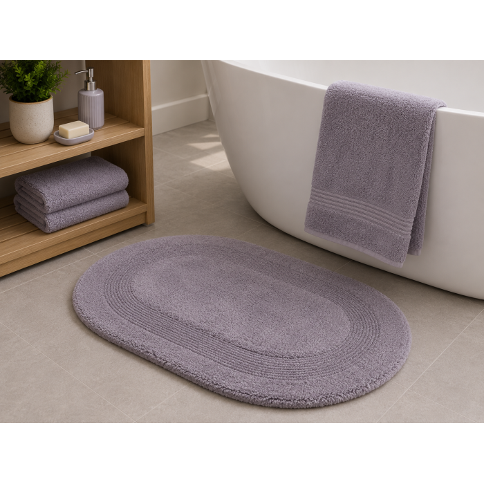 ALFOMBRA BAÑO 50X80CM GRIS OSCURO HAUS