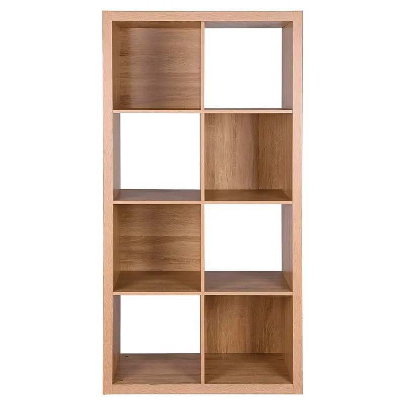 Organizador cubos 8 compartimientos melamina roble 145 x 75 x 30 cm