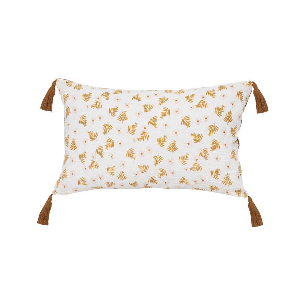 Cojin decorativo 50x10x30 cm café-blanco