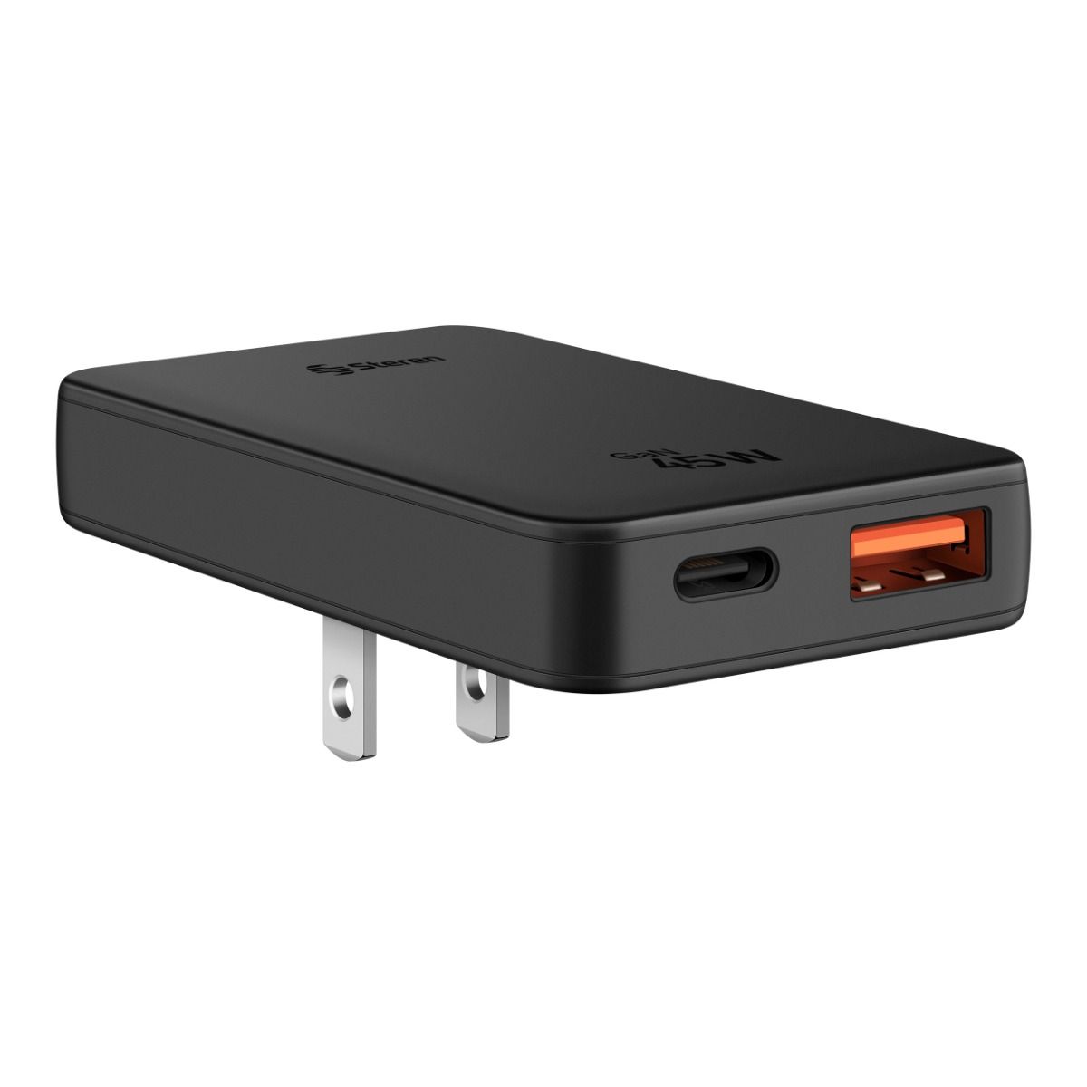 Cargador GaN USB‑C PD 45 W / USB QC 18 W, con adaptador de clavija europea