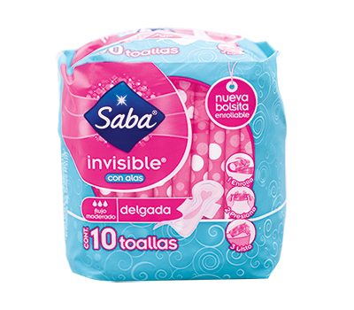 SABA INVISIBLE C/ALAS TOALLAS