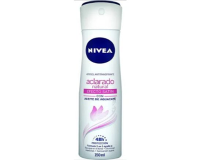 Nivea, Desodorante Women, Aclarado Efecto Satin, Spray 150 ml
