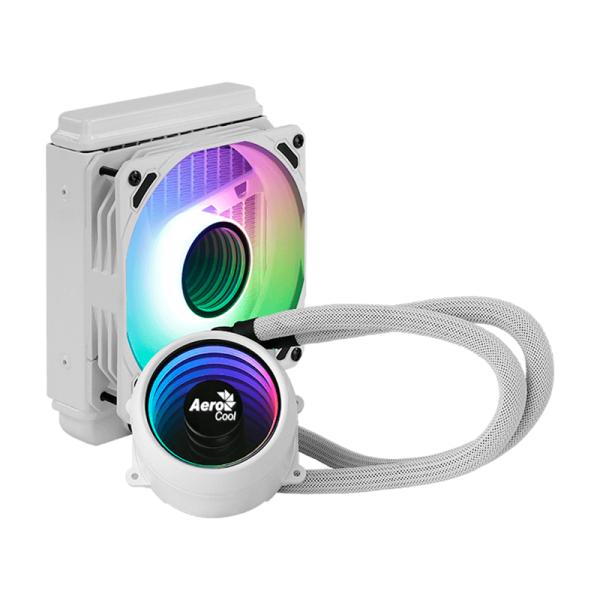 Enfriamiento Liquido Aerocool RGB Mirage L120 White AIO 120MM – Blanco