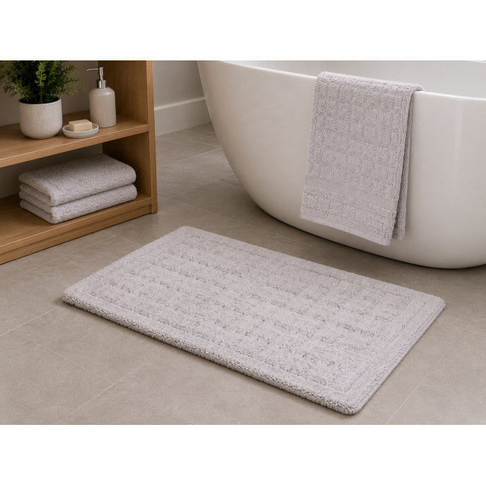 ALFOMBRA BAÑO 50X80CM GRIS HAUS