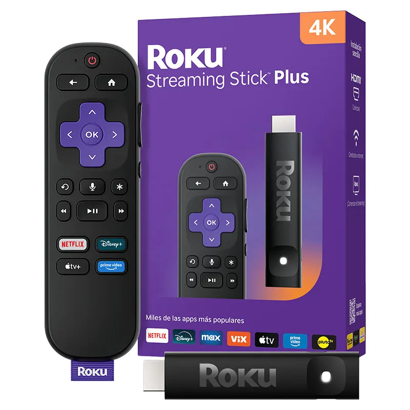 Reproductor de streaming Roku Stick Plus 4K