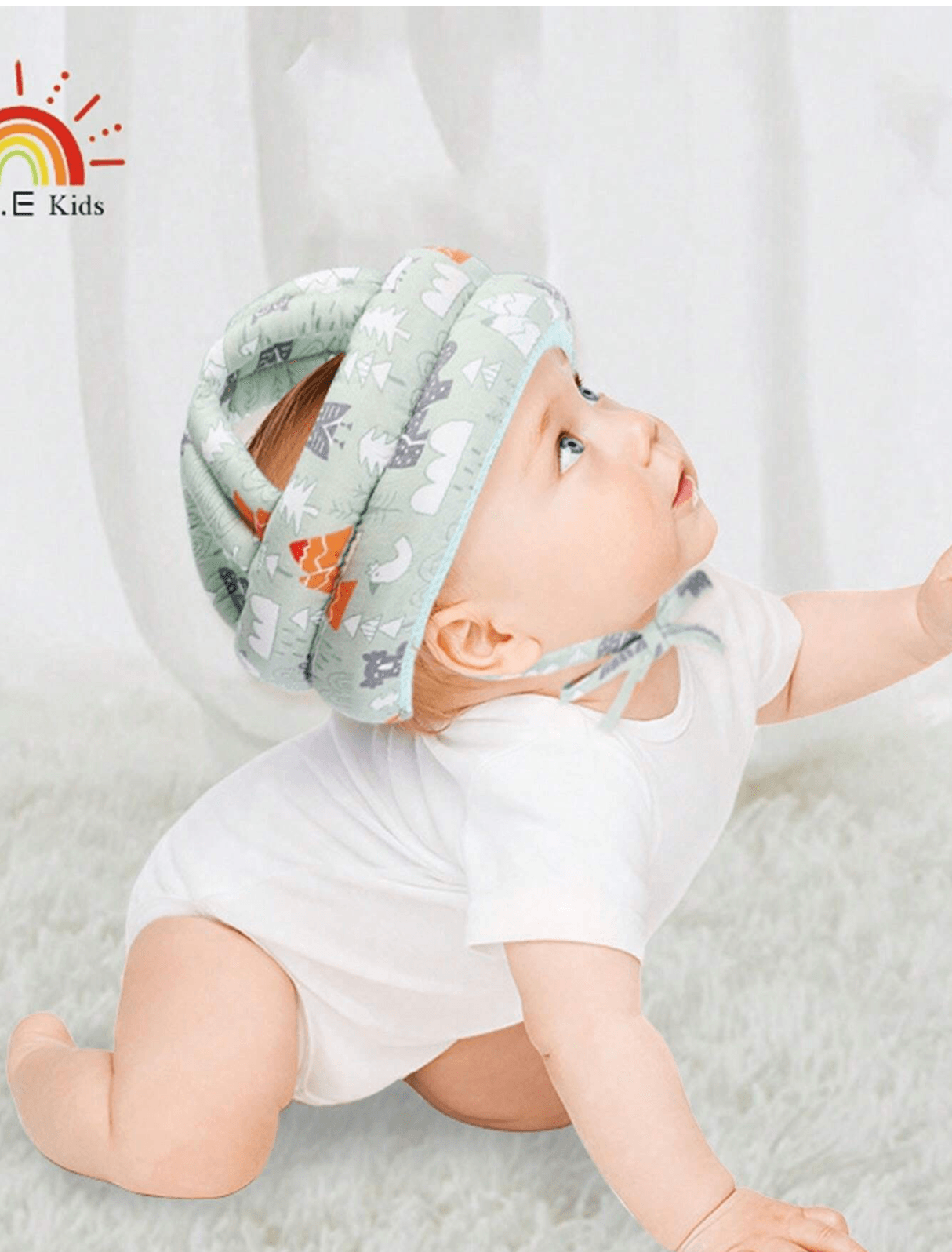 Casco de Seguridad para Bebés – Protección Total y Comodidad, verde
