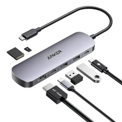 Hub USB-C Anker Nano 7 en 1, HDMI 4K 60Hz, Carga Rápida 85W, US