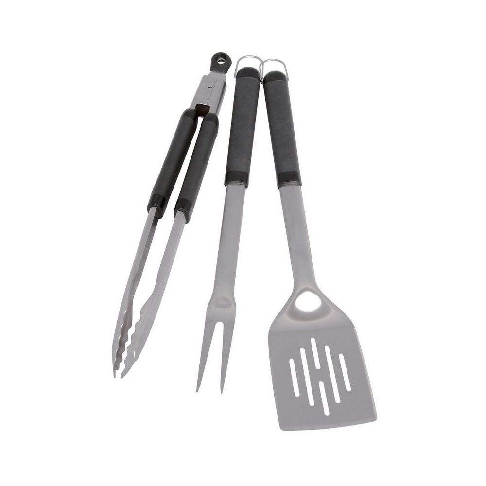 Utensilios para barbacoa de acero inox 3 pzas