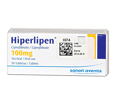 HIPERLIPEN 100 MG TABLETAS VIA ORAL
