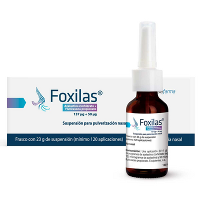 Foxilas frasco con suspensión para pulverización nasal (120 pulsaciones)