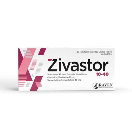 ZIVASTOR 10MG/40MG X 30 TABS