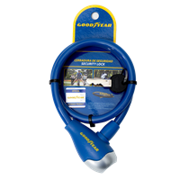 Candado Cable Acero Azul 1,8 x 80 cm Goodyear
