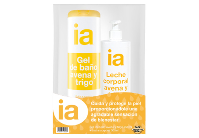 IA Gel de baño avena 750ml+ Leche corporal 500ml
