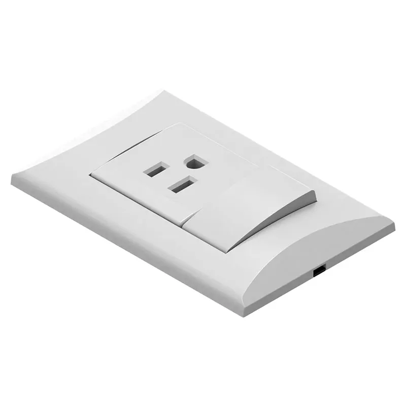 Tomacorriente e interruptor 15 A 125 V blanco Eagle línea Plata