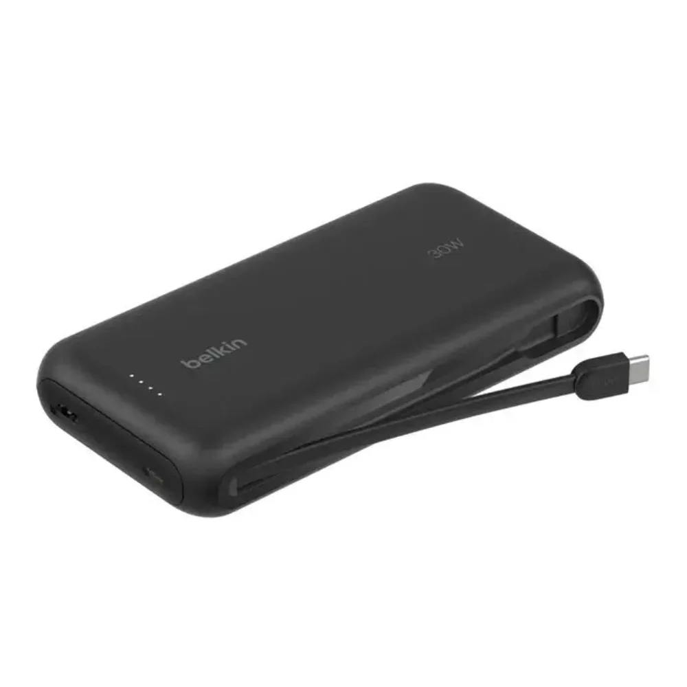 Batería Belkin 20000 mAh 30W con Cable USB-C a USB-C - Negro