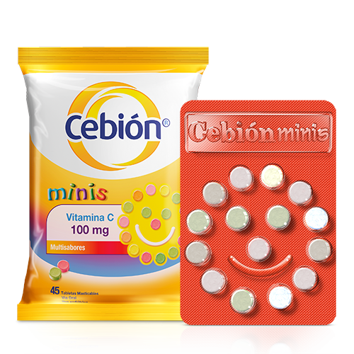 CEBION MINIS MASTICABLE VIT C 100 MG 45 TAB